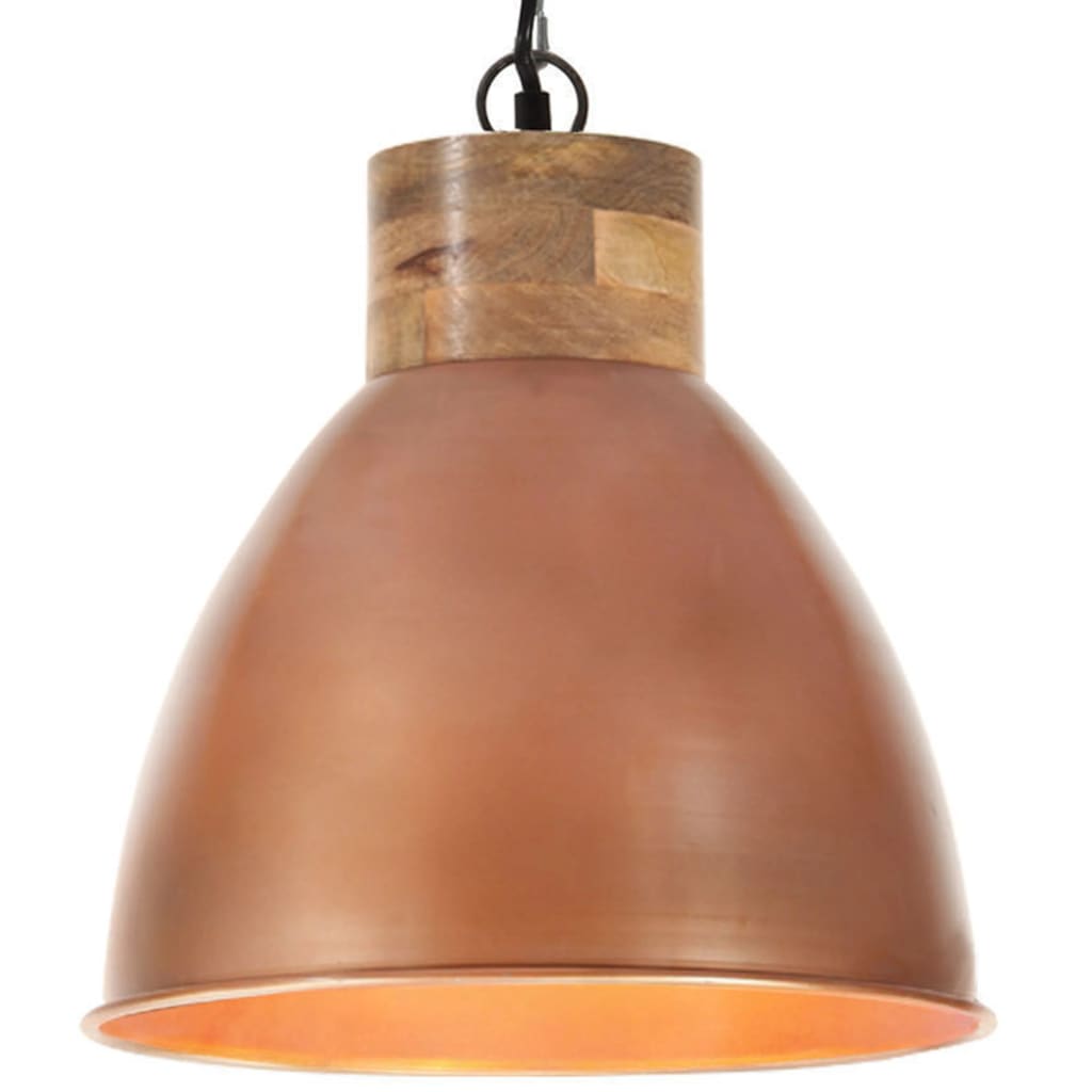 Lampa suspendata industriala, vidaXL, Metal, 35 x 40 cm, Aramiu